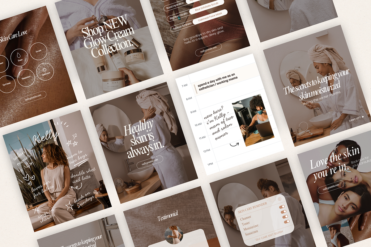 Diverse Beauty Instagram Posts, a Social Media Template by GlamWebDesigns (Photo 3 of 7)