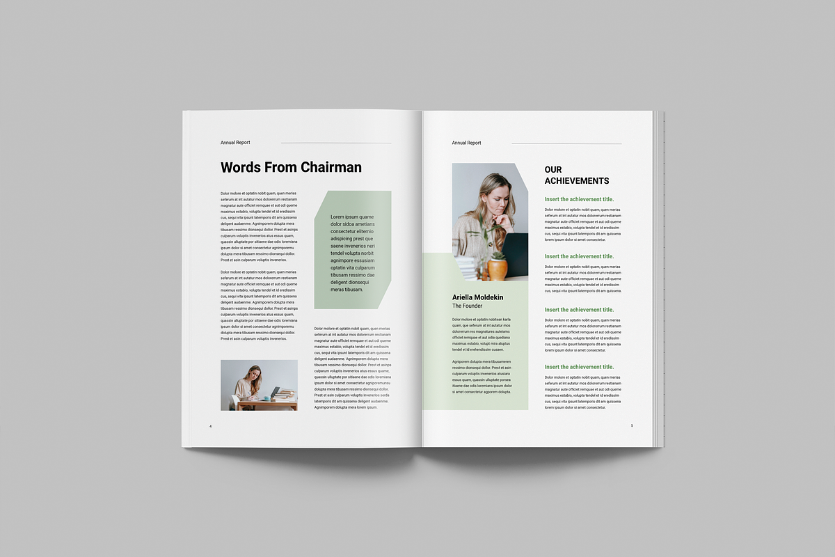 Annual Report | MS Word & Indesign, a Brochure Template by Leaflove (Photo 4 of 10)