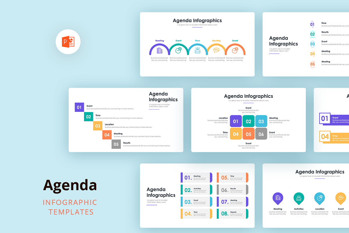 Agenda Infographics - PowerPoint 2, a Presentation Template by slidequest (Photo 1 of 6)