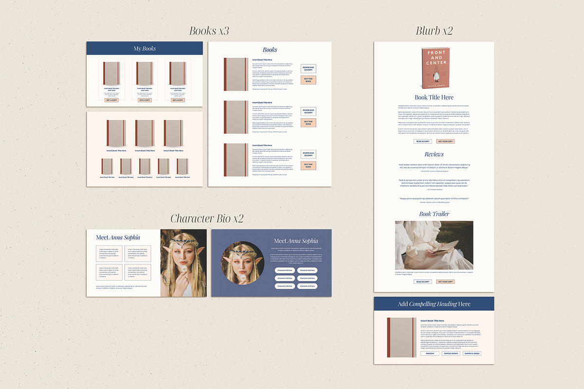 Author Website Canva Template, a Landing Page Template by Creatif Foundry (Photo 5 of 9)