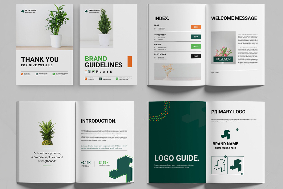 Modern Brand Guidelines Template, a Brochure Template by MightyDesign (Photo 2 of 7)