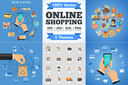 Online Shopping and Delivery Concept, a Technology Illustration by TAlex (Thumbnail 1 of 7)