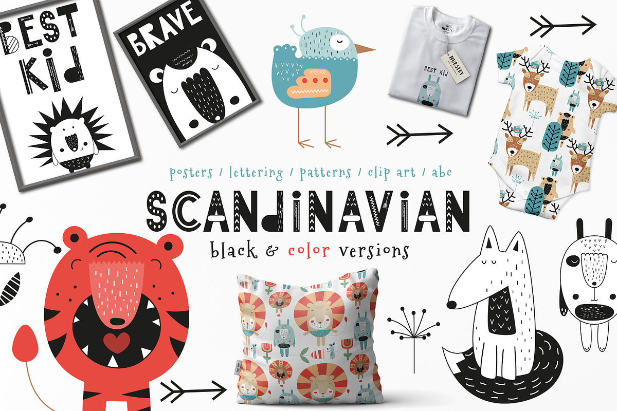 Nursery Art Scandinavian Animals, an Animal Illustration by Nursery Art (Photo 1 of 12)