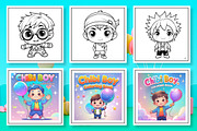Chibi Boy Coloring Book, an Arts & Entertainment Photo by Wow Magic (Thumbnail 2 of 3)