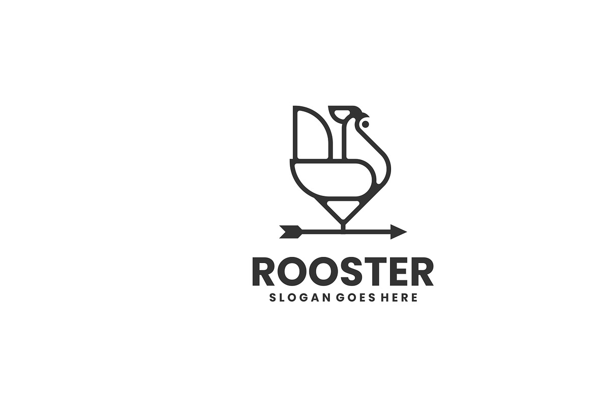 Logo Illustration Rooster Line Art, a Branding & Logo Template by ARIF22GANTENG