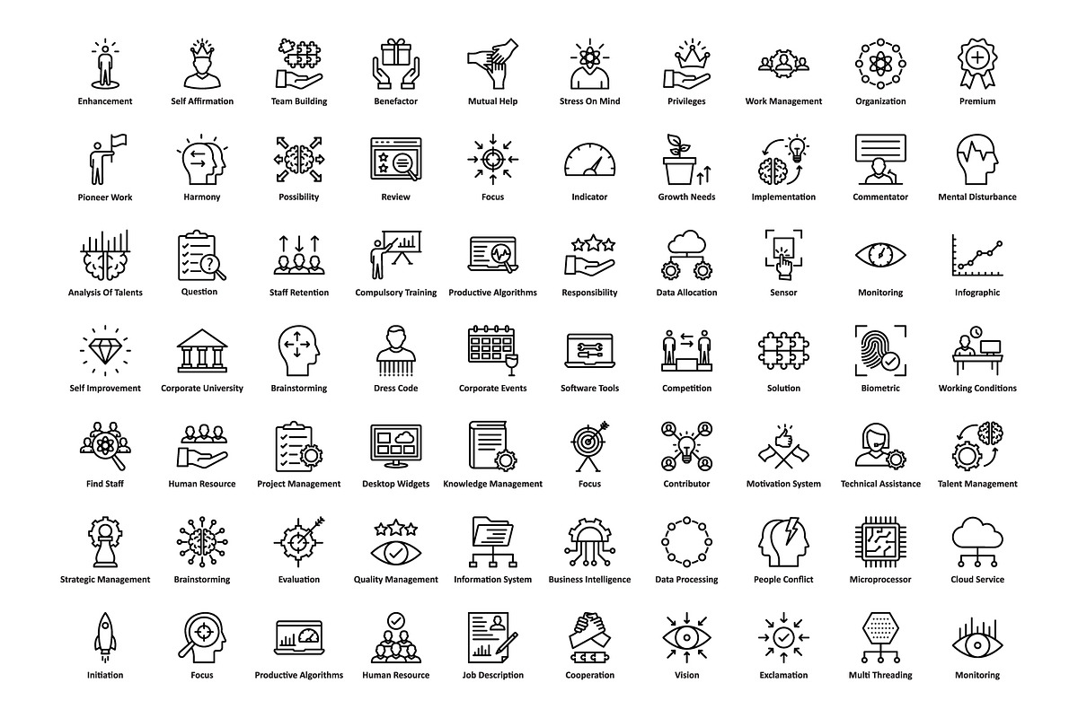 1275 Business Startup Line Icons, an Outline Icon by Vector Portal (Photo 10 of 20)