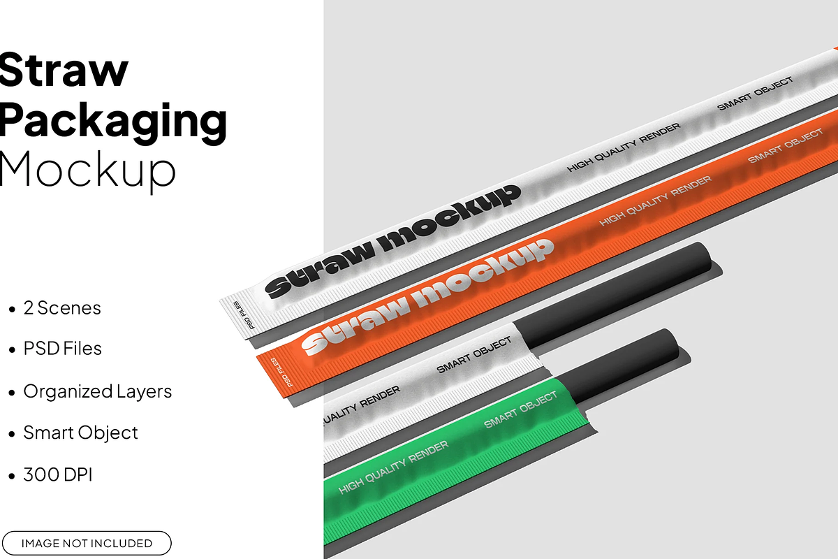 Straw Mockup 2 Views, a Household Mockup by graphicsauce (Photo 1 of 4)