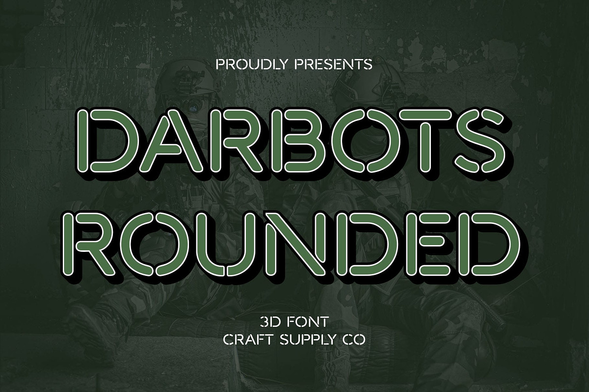 Darbots Rounded 3D, a Sans Serif Font by Craft Supply Co. (Photo 1 of 8)
