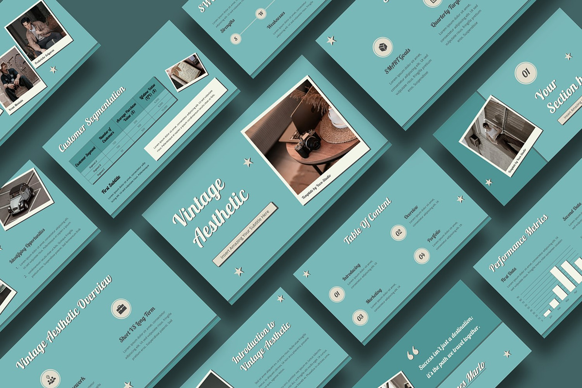 Vintage Aesthetic Presentation, a Presentation Template by BumbleGraph Studio (Photo 2 of 4)