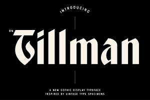 BN Tillman Gothic Display Typeface