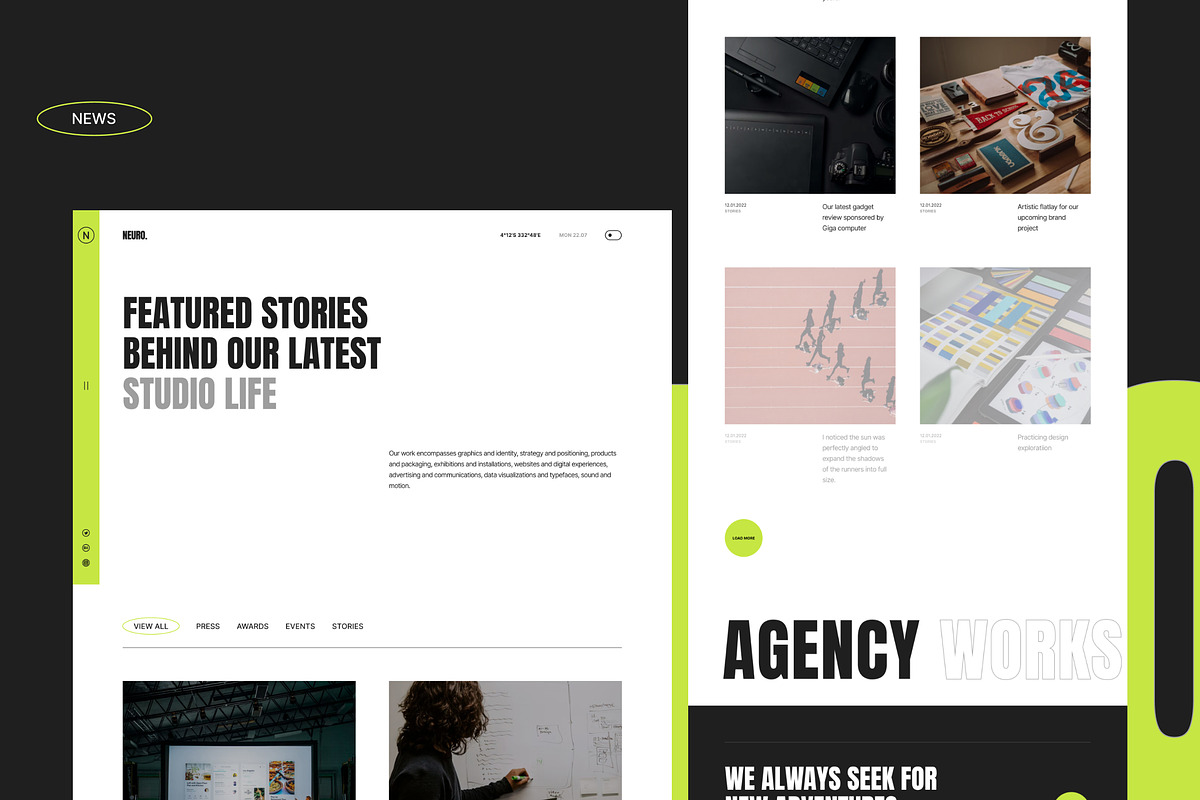 NEURO_02 - Creative Agency UI Kit, an UI Kit Template by neuwebz (Photo 5 of 10)