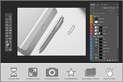 Pen Mockup Desk Composition PSD, a Pens & Pencil Mockup by Bruno's Shop (Thumbnail 3 of 4)