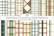 Seamless Christmas Plaid Patterns, a Pattern Graphic by Design Market (Thumbnail 1 of 3)