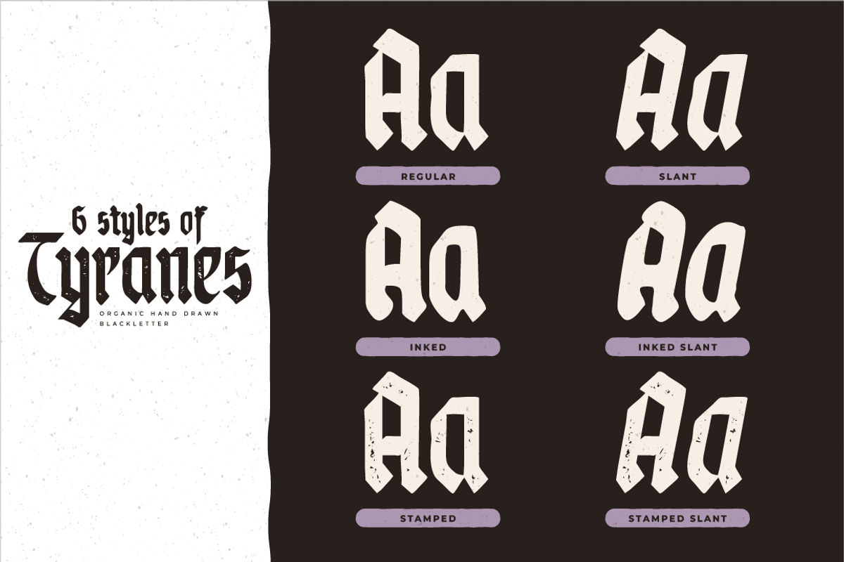 STH Tyranes + Extras, a Blackletter Font by Sitintahitam (Photo 6 of 11)