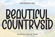 Beautiful Countrysid | Script Font, a Script Font by Scratchones (Thumbnail 1 of 8)