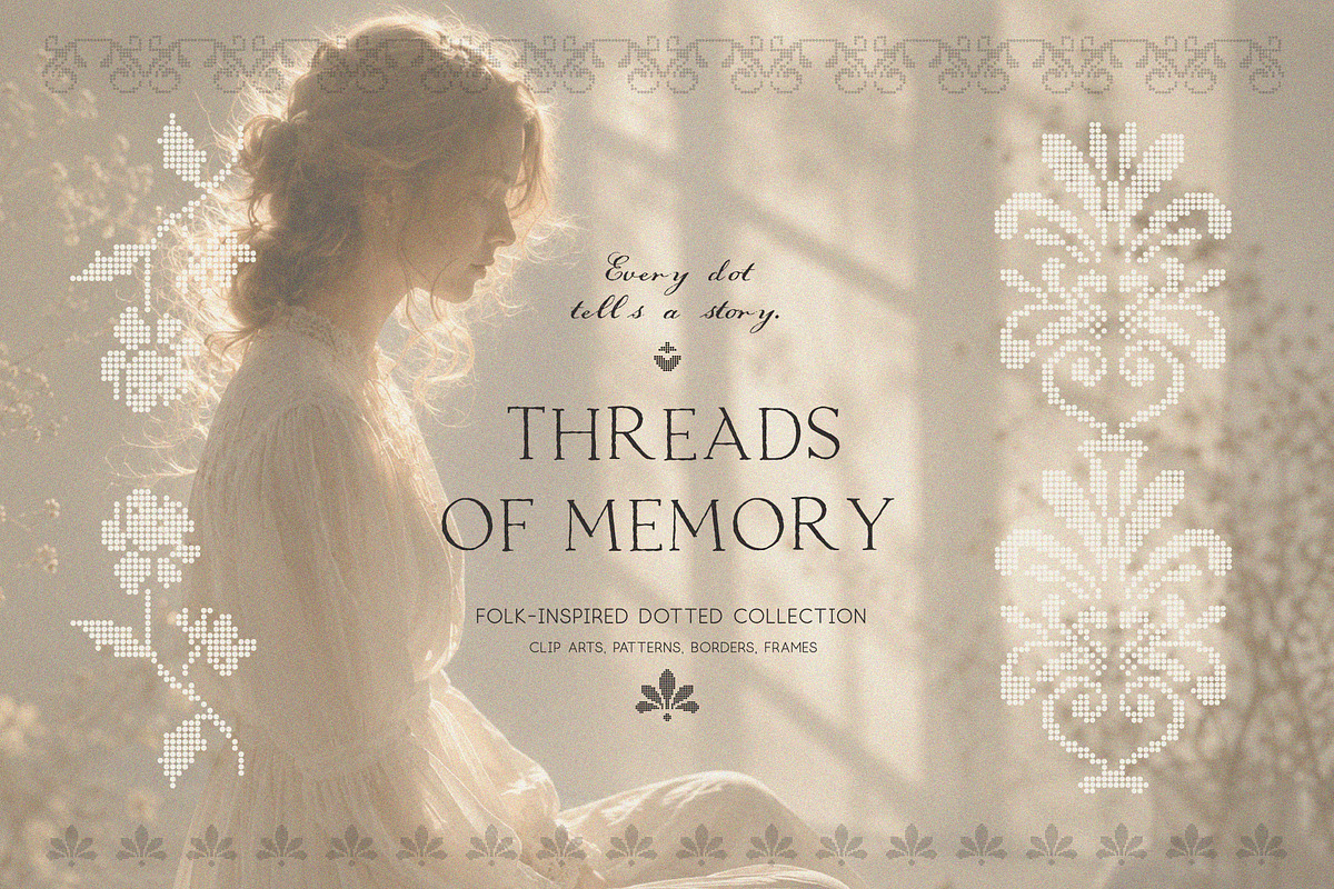 Threads of Memory - Folk dotted arts, an Object Illustration by lokko studio (Photo 1 of 11)