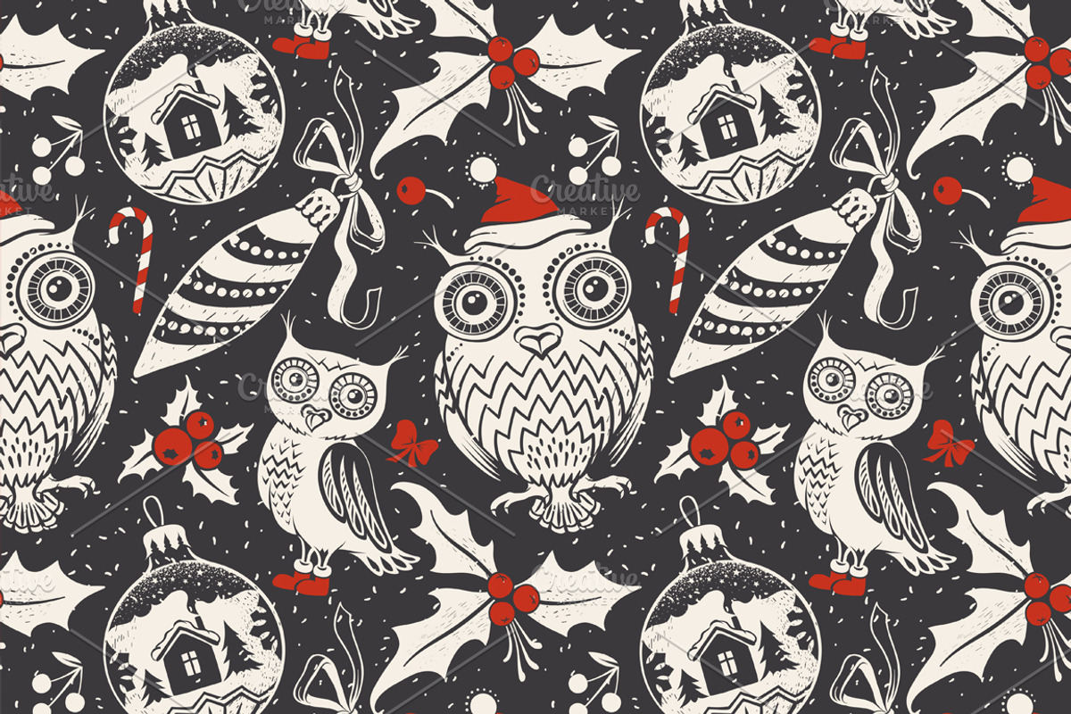 Vintage Christmas Cartoon Patterns, a Pattern Graphic by Adiemus (Photo 6 of 8)