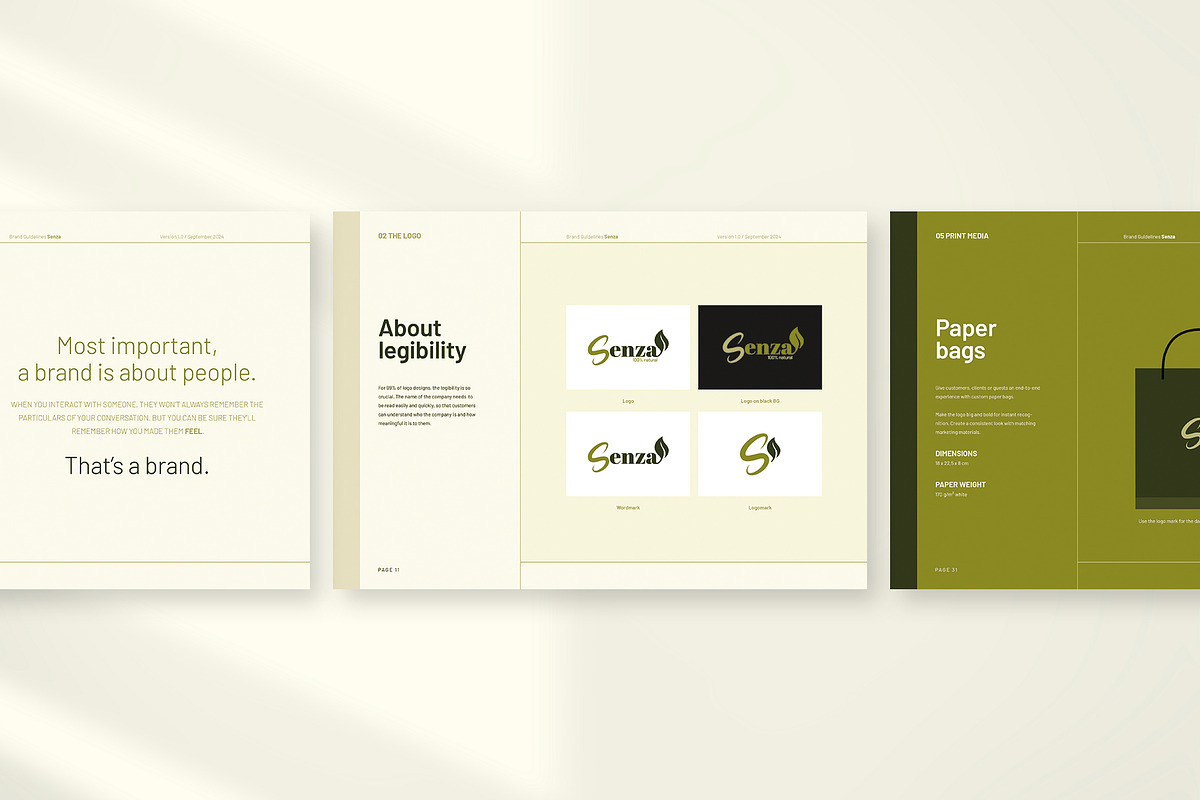 SENZA Brand Guidelines, a Brochure Template by Imagination Area (Photo 9 of 14)