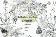 Butterflies and floral collection., an Illustration by TaPilipa (Thumbnail 1 of 13)