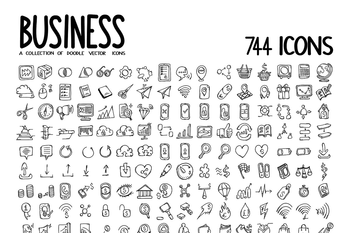 4300+ Hand-Drawn Doodle Icons Bundle, an Outline Icon by TKDoodle (Photo 9 of 36)