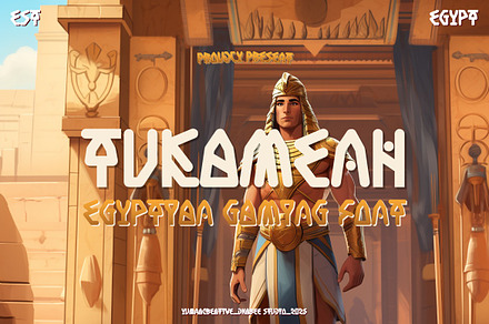 Tukamenh - Egypt Gaming Font, a Sans Serif Font by Dhabee