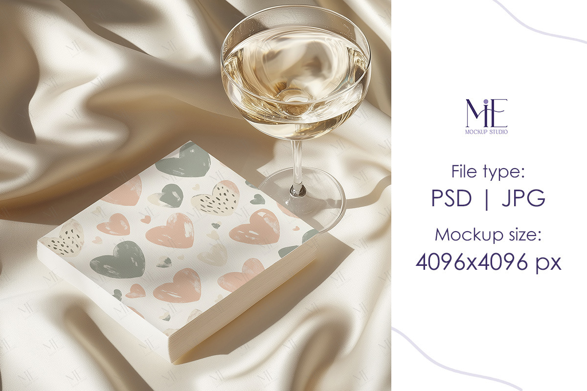Cocktail Napkin Mockup, Boho Wedding, a Mockup by Mie Mockup Studio (Photo 3 of 10)