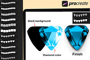 130 Procreate Diamonds Brushes, a Brush Add-On by DrawingStoryShop (Thumbnail 6 of 6)