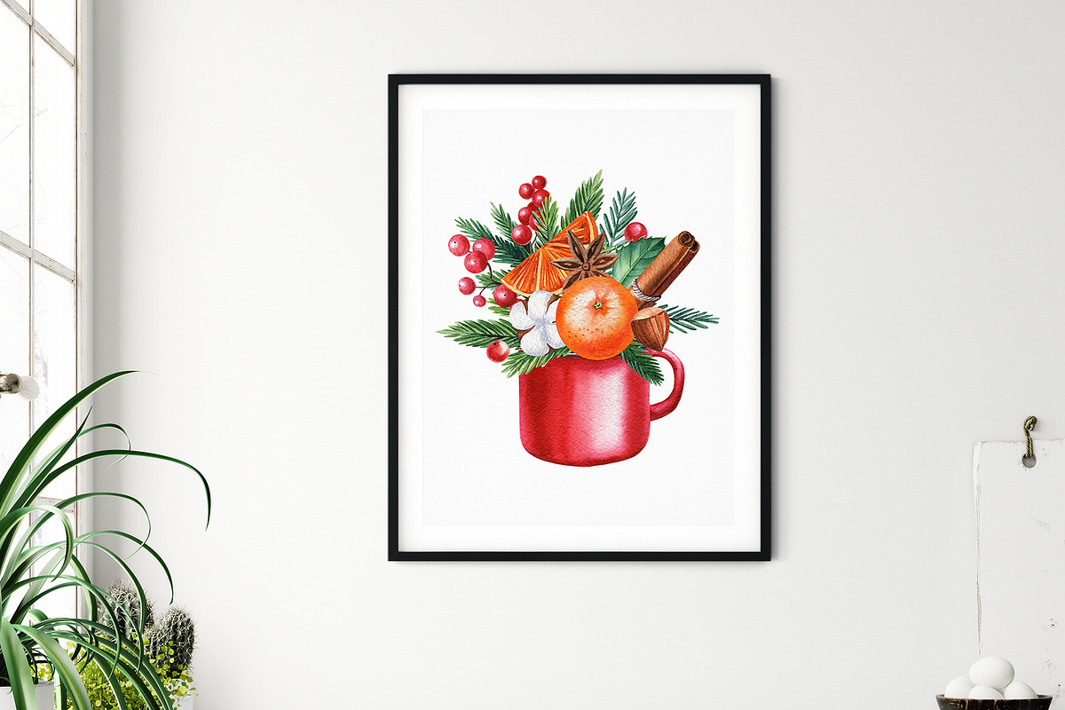 Christmas sweets and hot drinks, a Decorative Illustration by Hanna Hryharenka (Photo 13 of 15)
