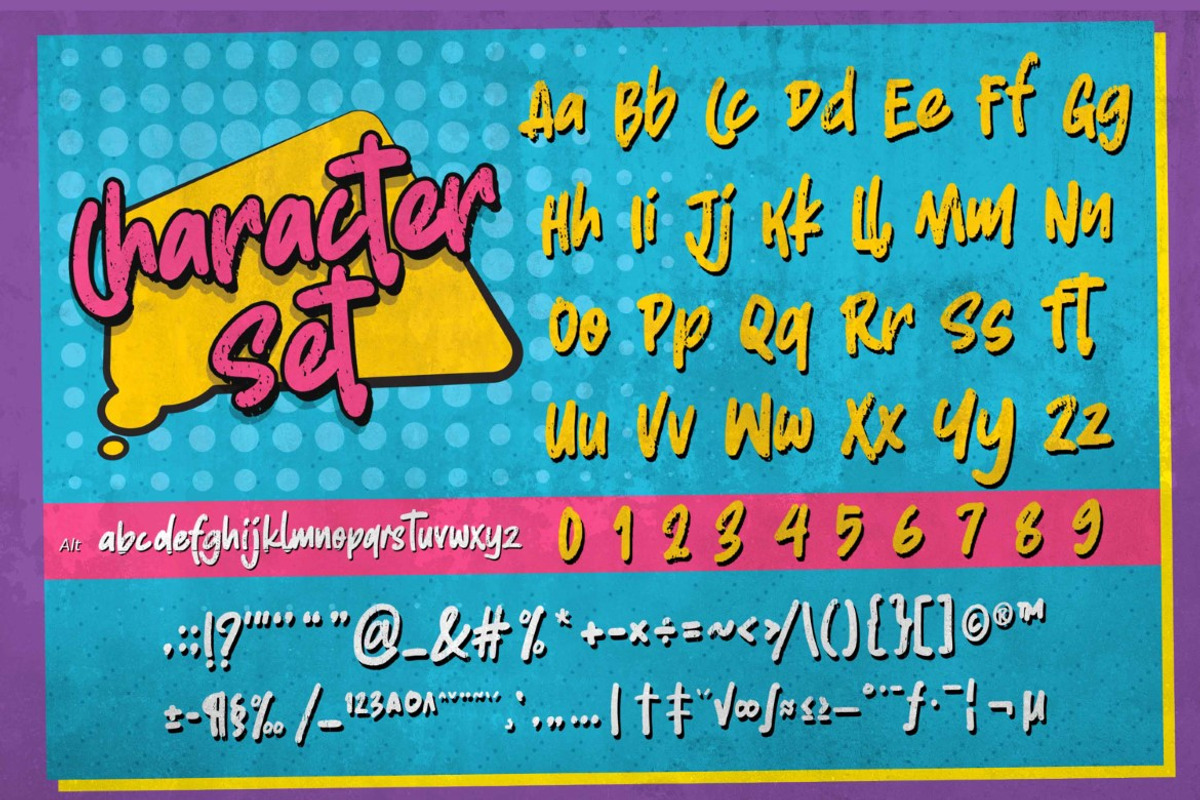 Butter Press - Grungy Cartoon Font, a Script Font by Gassstype (Photo 7 of 9)