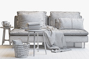 Two-seat sofa 3d model, a Furniture 3D Model by 3dmitruk (Thumbnail 3 of 11)