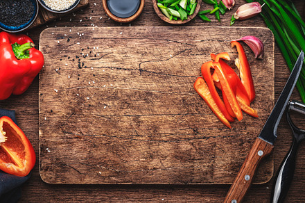 Asian cuisine ingredients, food background. Ginger, chili pepper, a Food & Drink Photo by 5PH