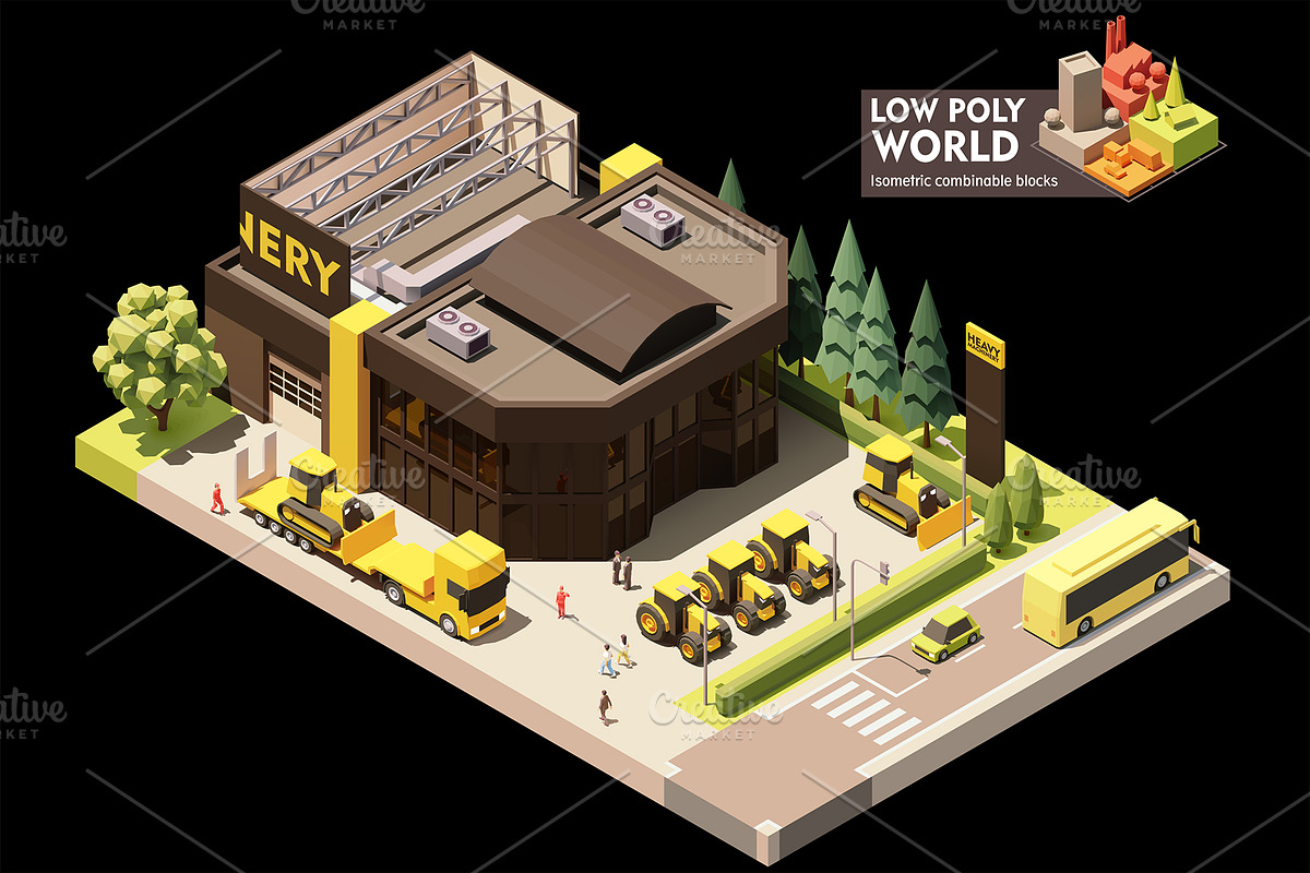 Vector isometric world map elements, an Object Illustration by tele52 (Photo 17 of 39)