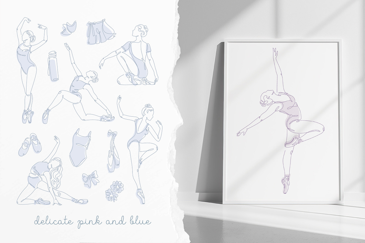 One Line Ballet Illustrations, a Person Illustration by Alina Kruss (Photo 3 of 4)