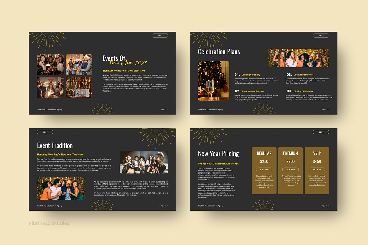 Black Gold Happy New Year 2027, a Presentation Template by FIBRINOSÄ (Photo 6 of 6)