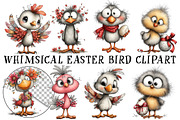 Whimsical Easter Bird Clipart, an Illustration by OK Design (Thumbnail 2 of 6)