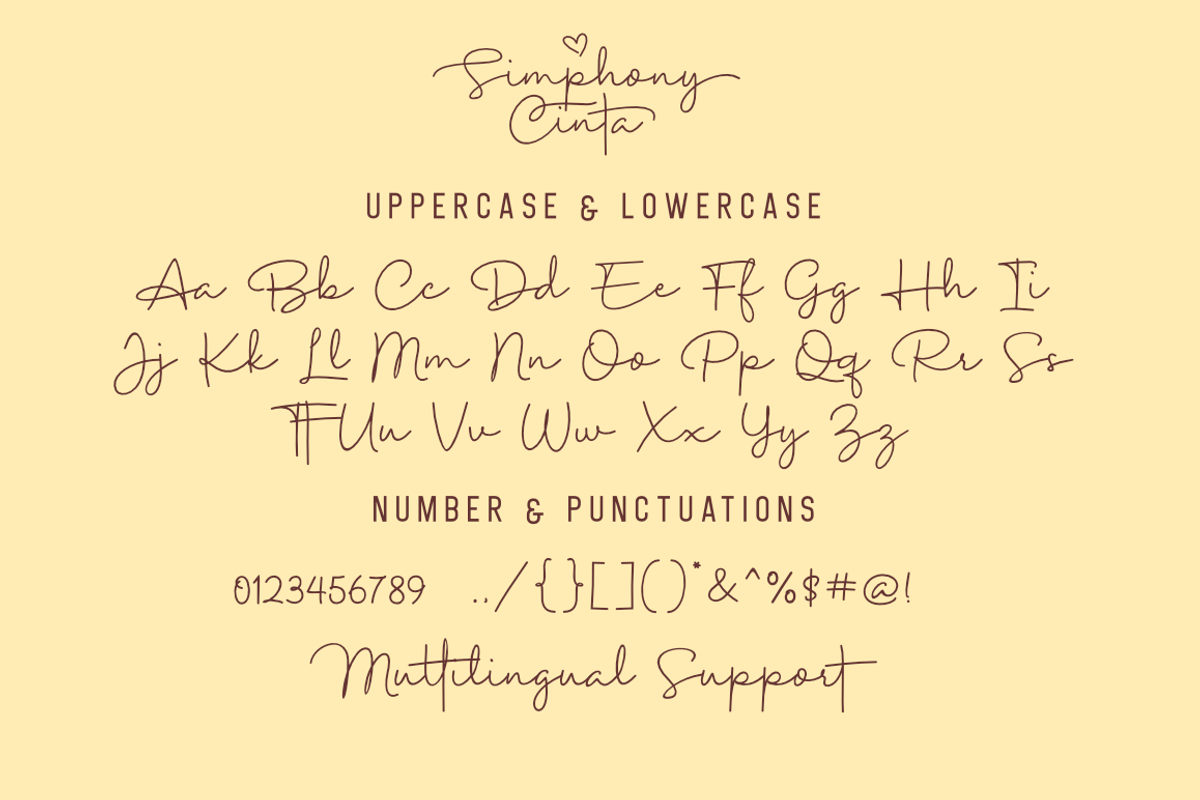 Simphony Cinta - Font Duo, a Script Font by Silverdav (Photo 8 of 10)