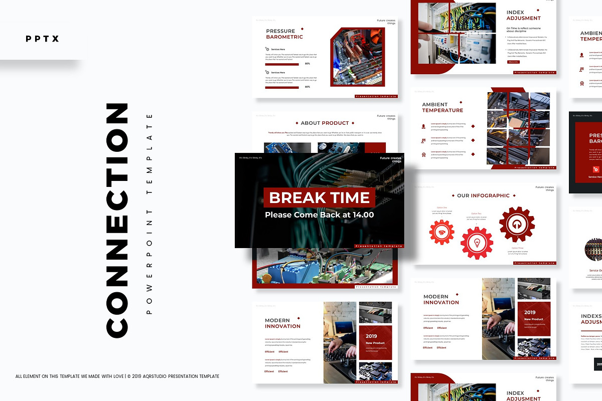 Connection - Powerpoint Template, a Presentation Template by AQR Studio