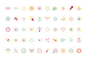 Celebration Fireworks Icon Set, a Templates & Theme by studiogstock (Thumbnail 1 of 2)