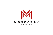 Monogram Letter M MM Logo, a Branding & Logo Template by johnkent (Thumbnail 1 of 3)