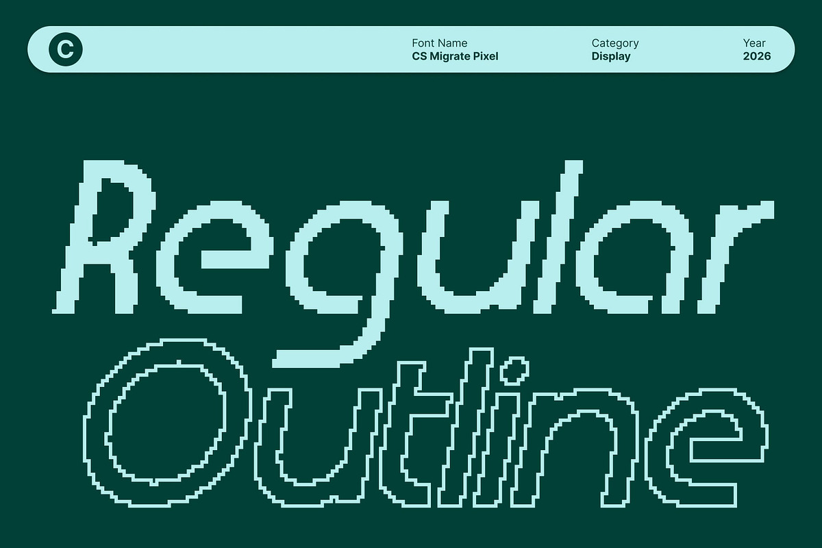 CS Migrate Pixel, a Sans Serif Font by Craft Supply Co. (Photo 5 of 8)