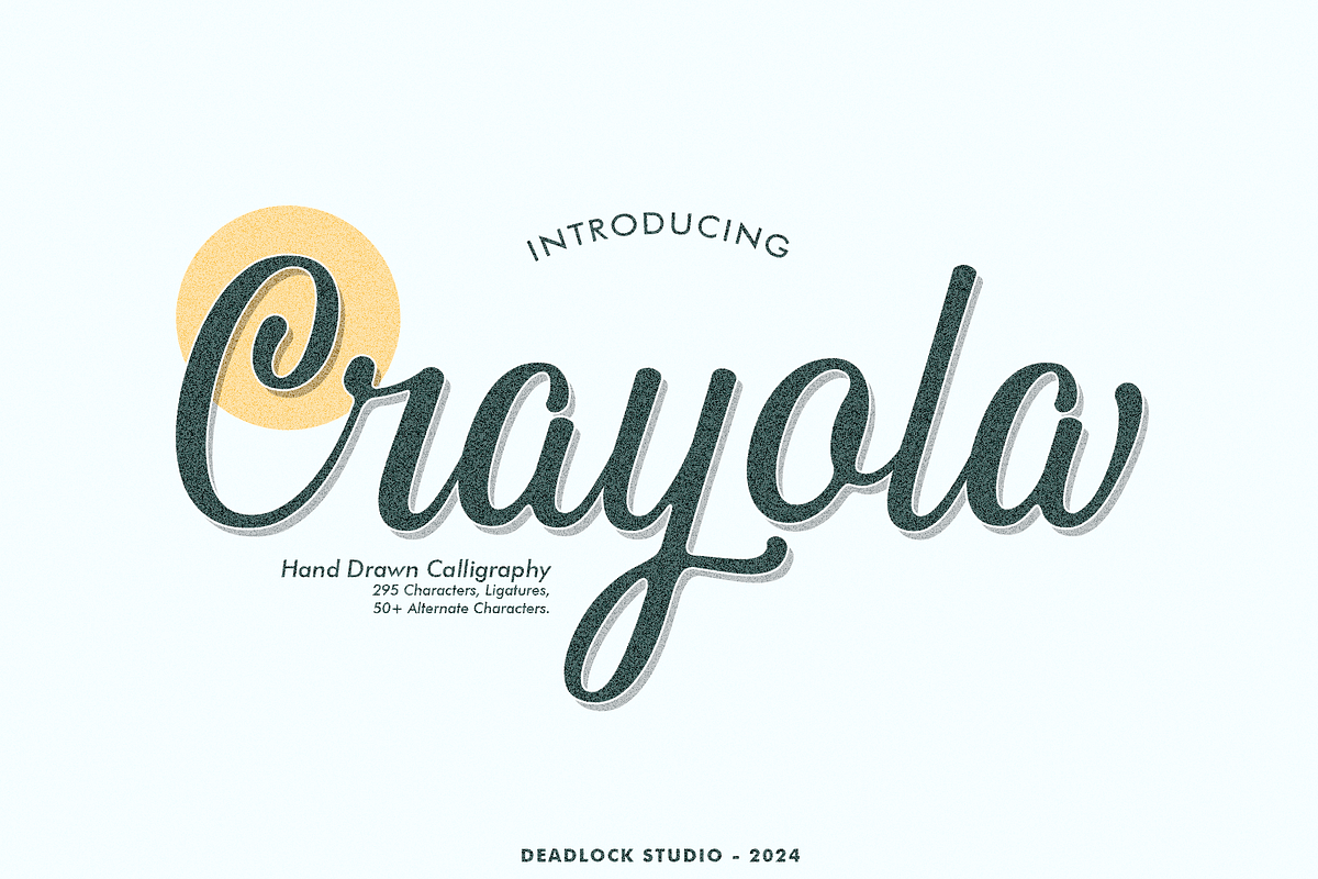 Crayola, a Handwritten Font by deadlock studio (Photo 1 of 8)