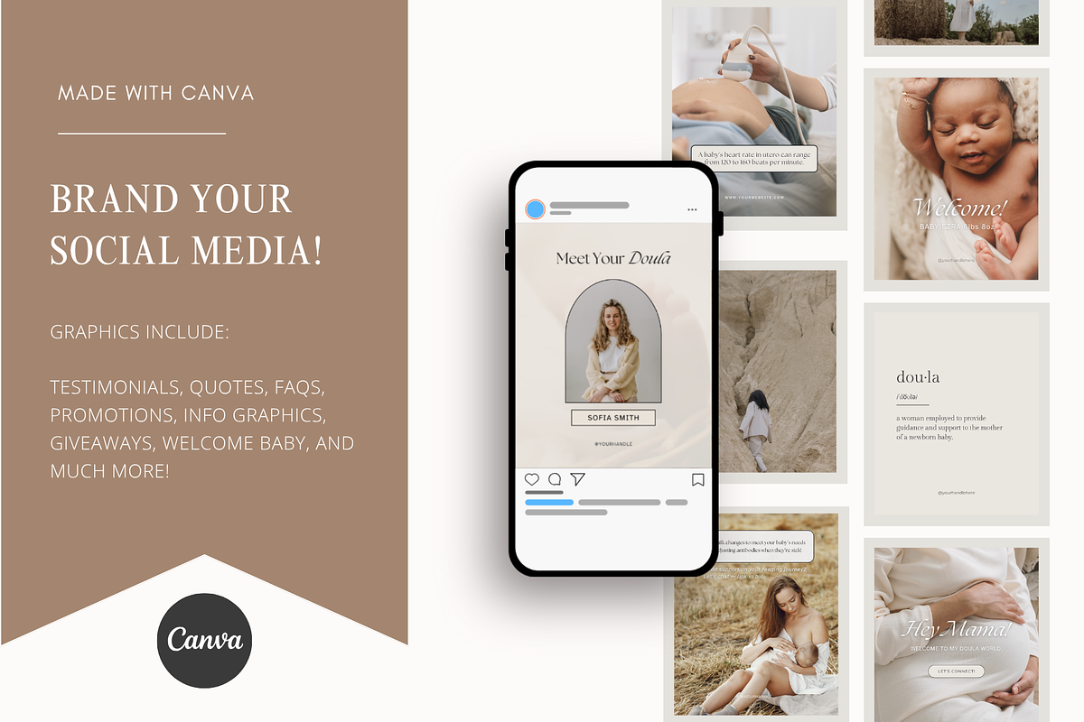 Birth Doula Social Media Templates, a Social Media Template by Gebers Marketing & Design (Photo 4 of 5)