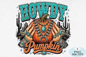 Howdy Pumpkin Png, a Seasonal Illustration by Daily.Designs