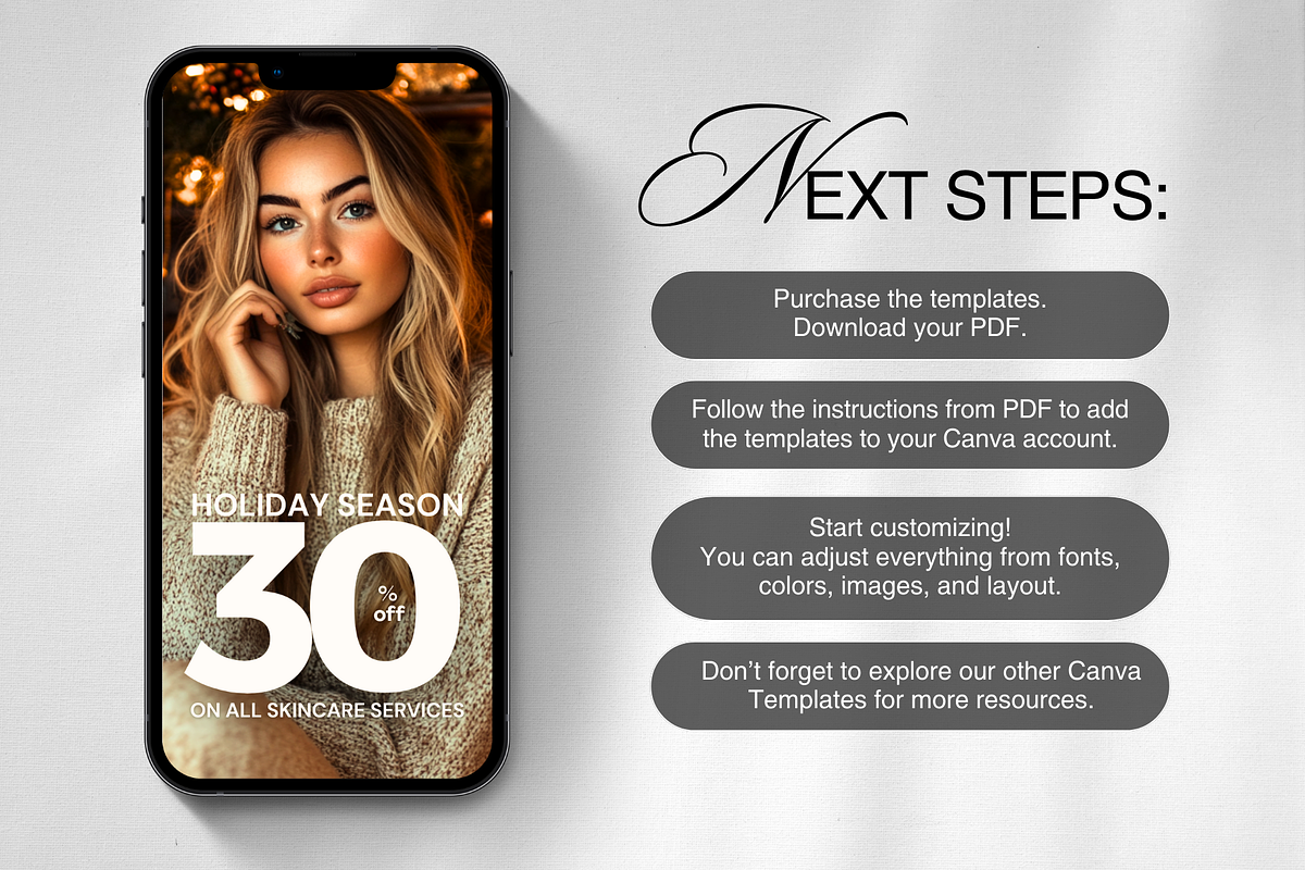 Holidays Skincare Instagram Template, a Social Media Template by DesignsbyMariaStudio (Photo 8 of 10)