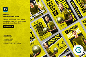 Soccer Social Media Pack Template