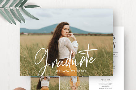 Senior Graduation Card SG010, an Invitation Template by Bellenity Design