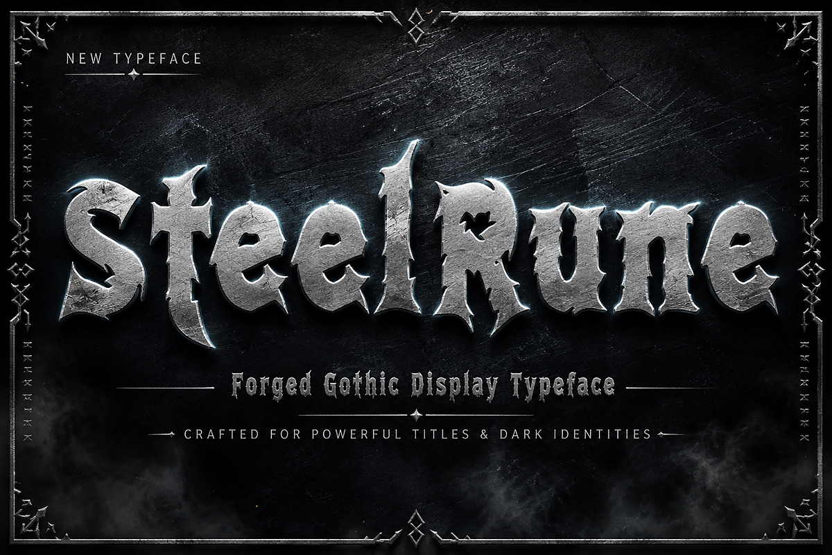 SteelRune – Gothic Display Font, a Slab Serif Font by Wow Magic (Photo 1 of 4)