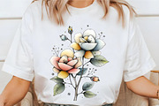 Whimsical Summer Garden Watercolor, an Illustration by designcity5 (Thumbnail 4 of 5)