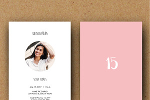 Quinceañera Invitation Template - A5