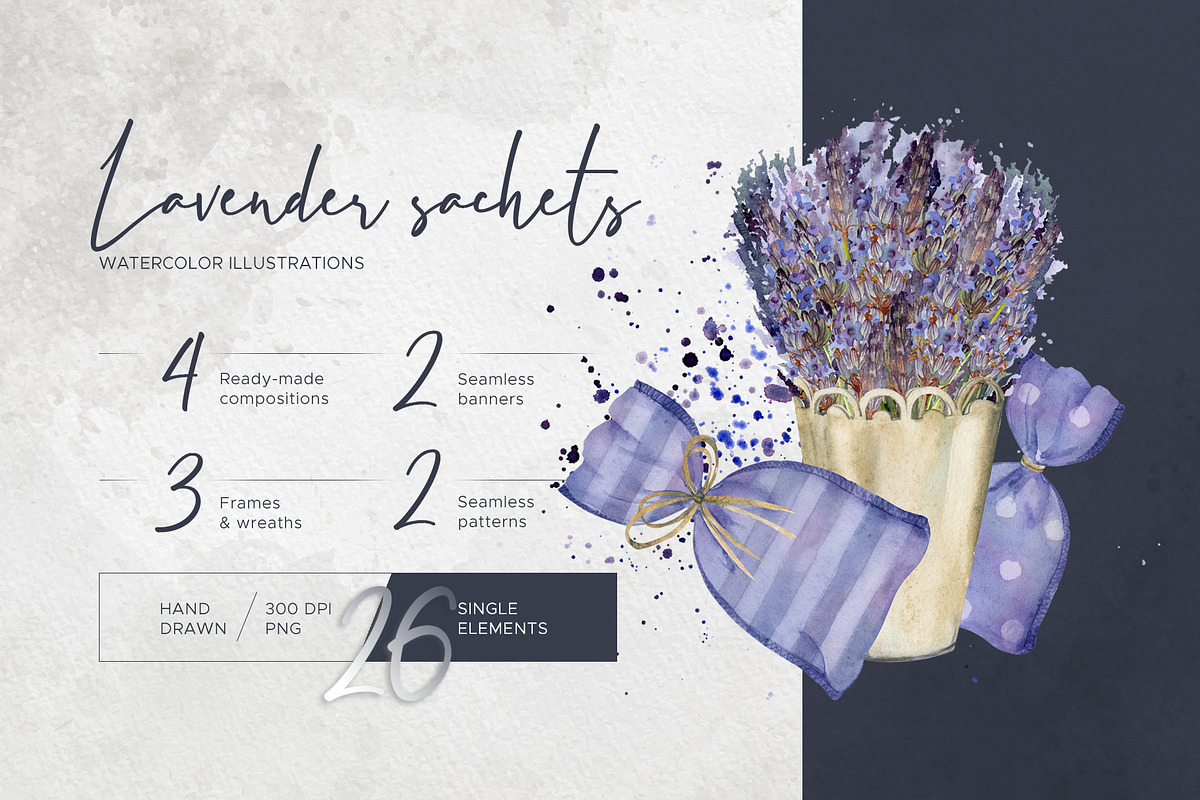Lavender sachets, a Decorative Illustration by MsFlaffy (Photo 1 of 10)